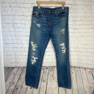 Levi’s Mens 508 Regular Taper Distressed Jeans size W36 x L32